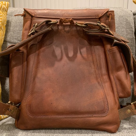 LM Leather Goods Bridges Backpack in Whiskey - Picture 7 of 16